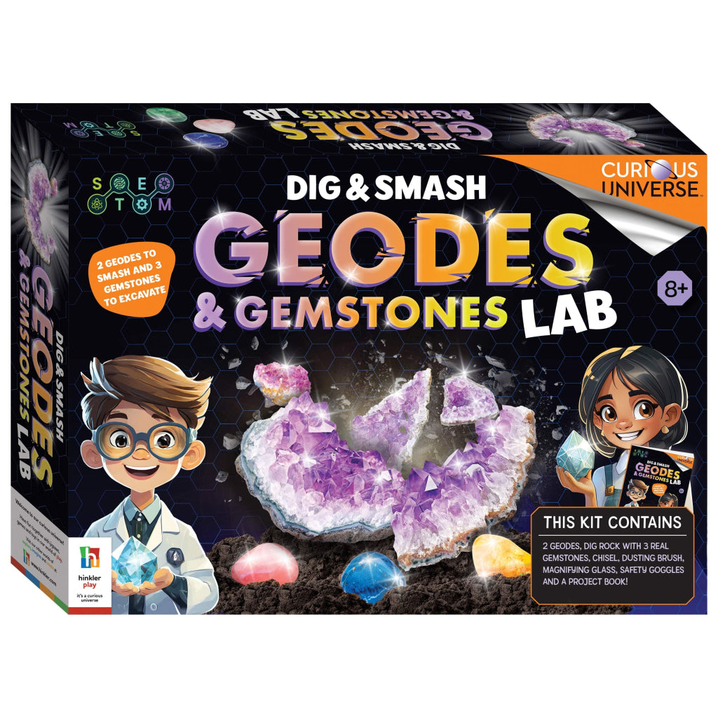 Hinkler Curious Universe Dig & Smash Geodes Kit - Curious Universe
