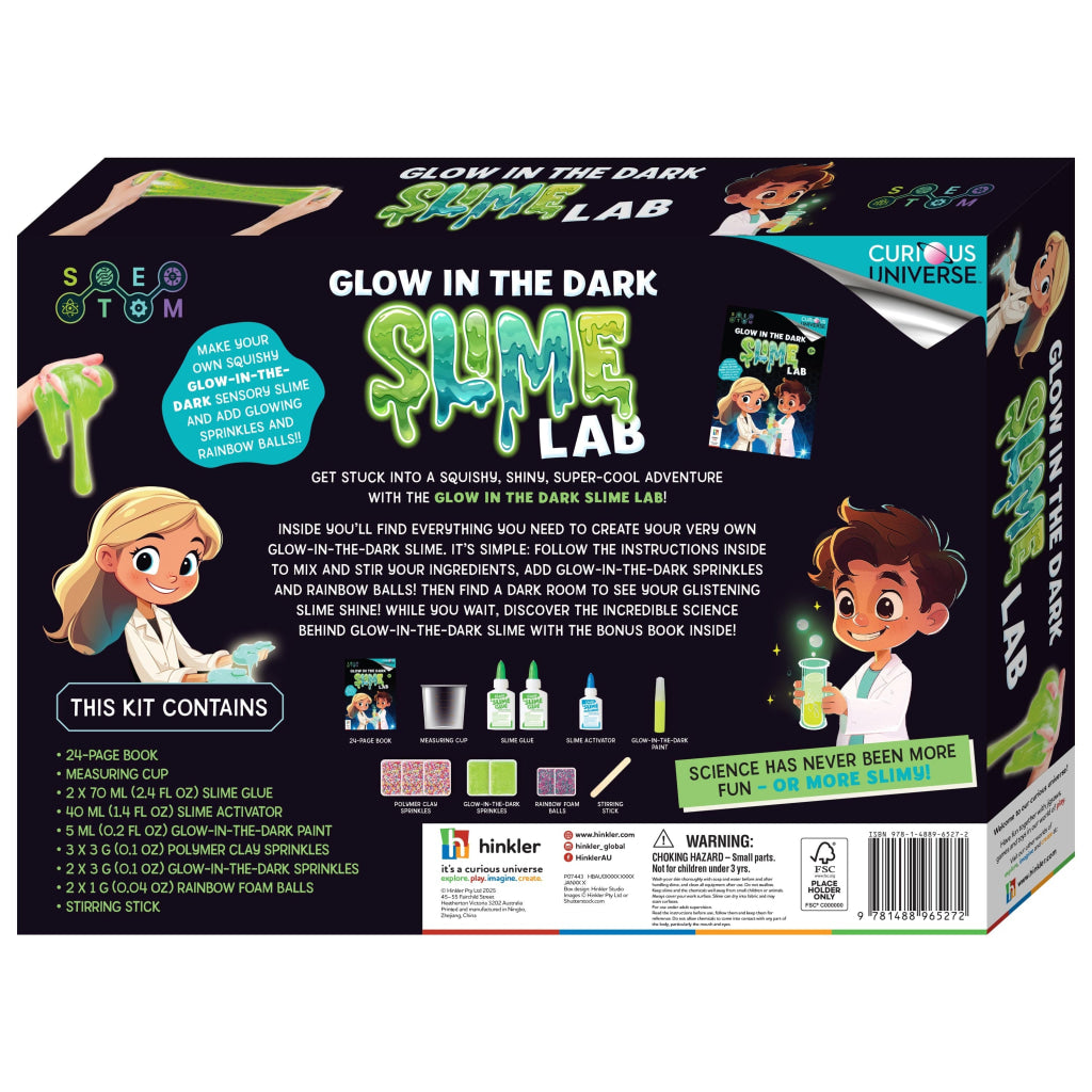 Hinkler Curious Universe Glow in the Dark Slime Lab - Curious Universe