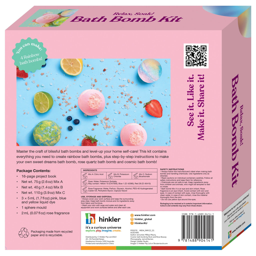 Hinkler Omc! Relax Soak! Bath Bomb Kit