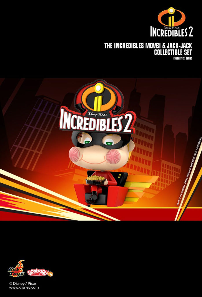 Hot Toys Cosbaby Incredibles2 Movbi And Jack-Jack Collectible Set Disney Pixar
