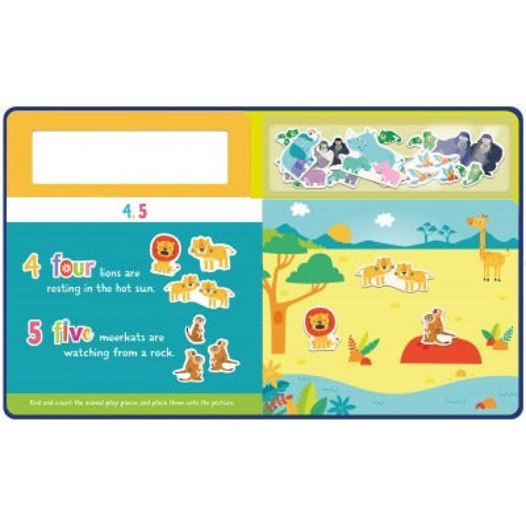 Imagine That - Play Felt Counting Wild Animals Soft Books