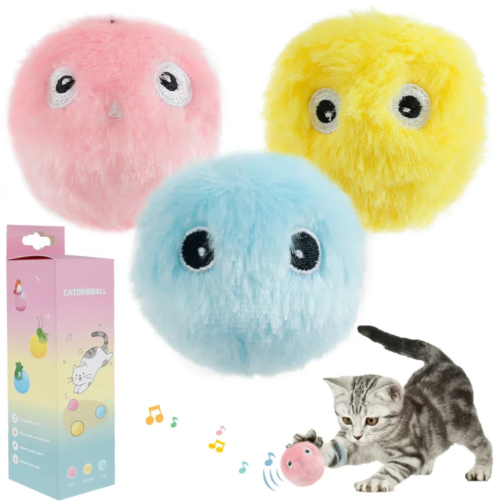 Interactive Pet Plush Ball Plush - 3 pcs
