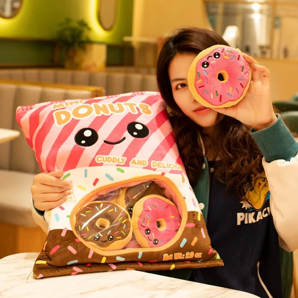 Japan Ramen Snack Throw Pillow In a Bag Stuffed