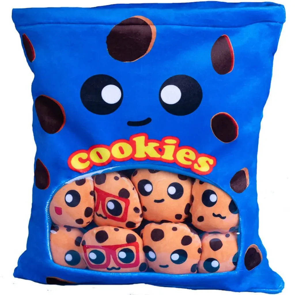 Japan Ramen Snack Throw Pillow In a Bag Stuffed - 6pcs blue cookie / about 35-45cm