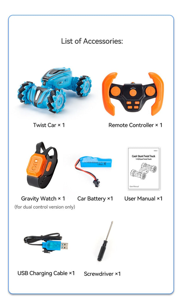 Jjrc Q110 1:18 Stunt Twist Car