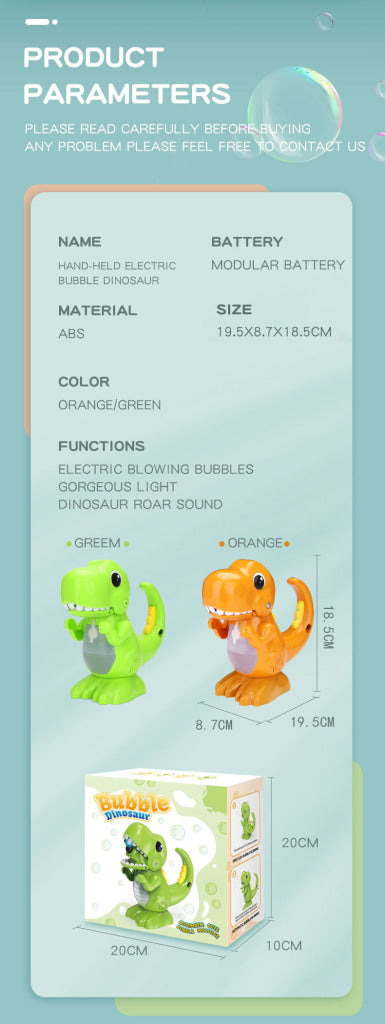 Jjrc V06 Dinosaur Electric Bubble Machine - Green