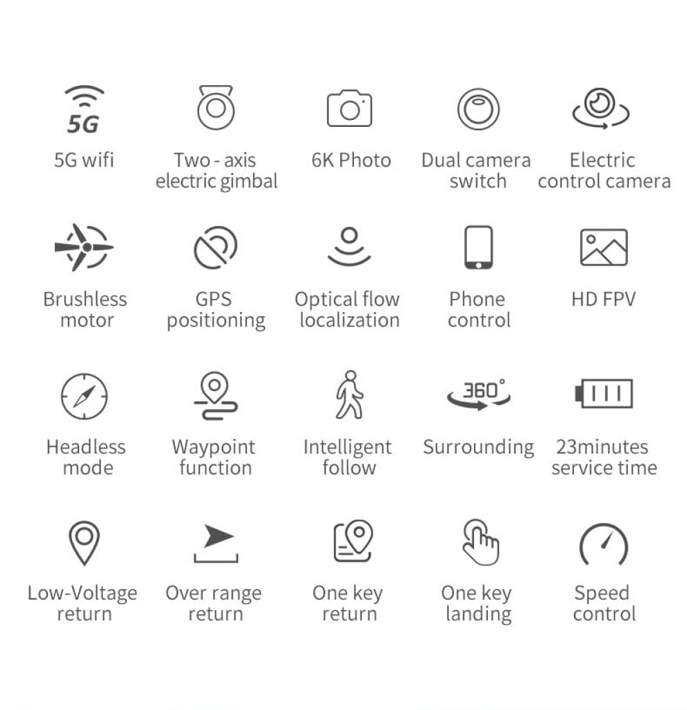 Jjrc X17 6K-Gps Brushless 2-Axis Gimbal Rc Drone - Orange