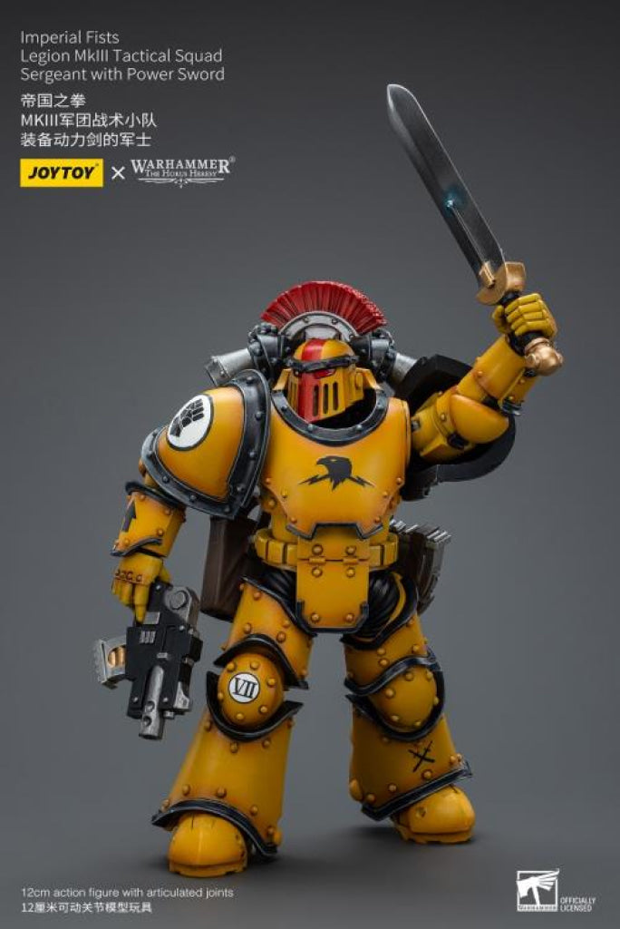 Joytoy Imperial Fists Legion Mkiii Tactical Squad Sergeant With Power Sword Jt9046 Warhammer 40K
