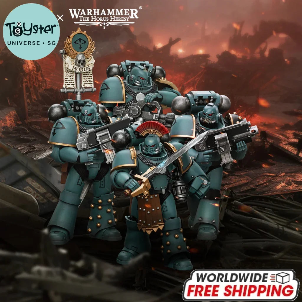 JOYTOY Warhammer 40k 1/18 Action Figures Anime 12cm Sons of Horus MKIV Tactical Squad Collection Model Toys