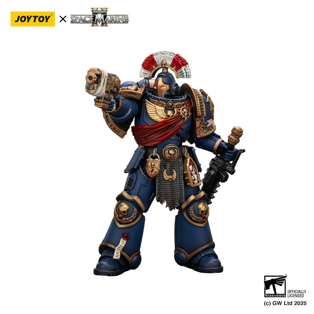 JOYTOY Warhammer 40k 1/18 Action Figures Ultramarines Relic Secundus Armour with Artificer bolt rifle chainsword and