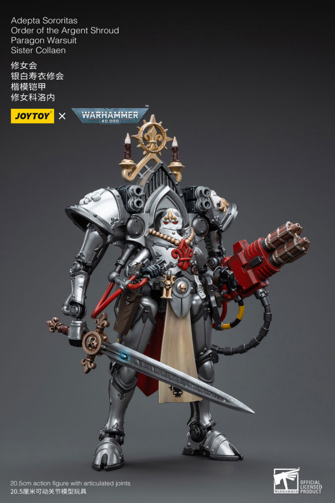 Joytoy Warhammer 40K Adepta Sororitas Order Of The Argent Shroud Paragon Warsuit Sister Collaen