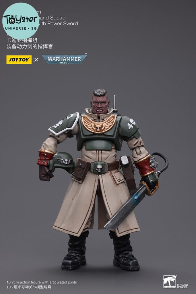 Joytoy Warhammer 40K Astra Militarum Cadian Command Squad Commander With Power Sword Jt7905