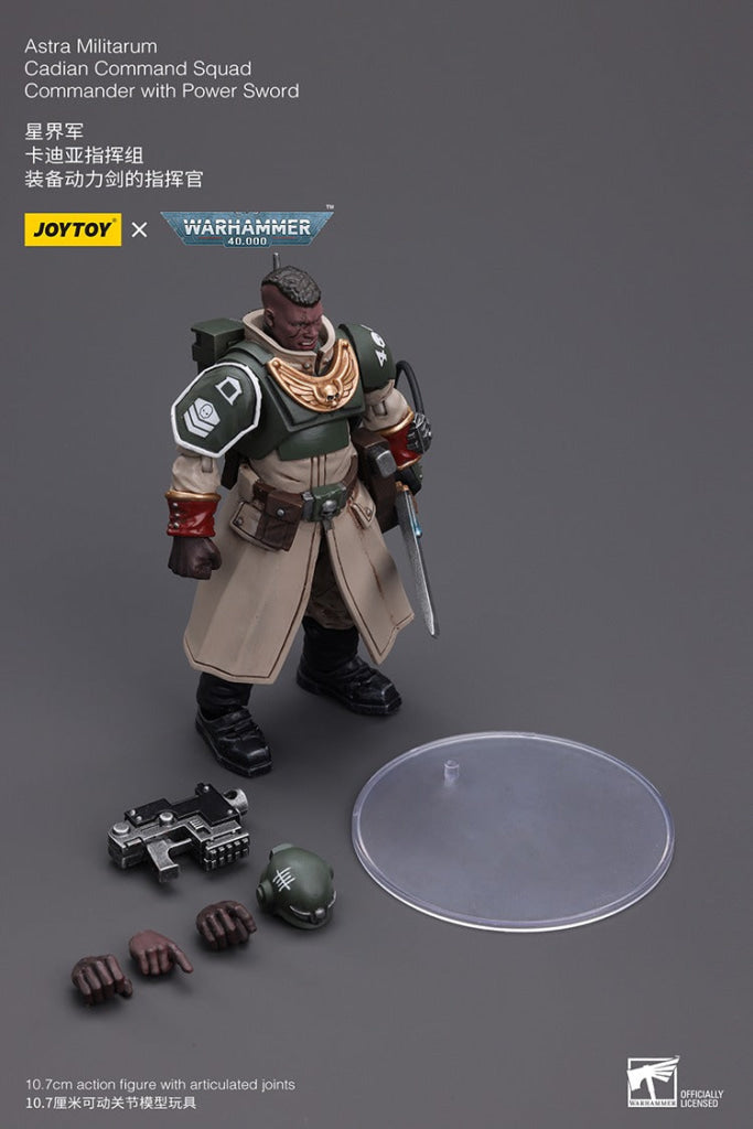 Joytoy Warhammer 40K Astra Militarum Cadian Command Squad Veteran Sergeant With Power Fist Jt7936