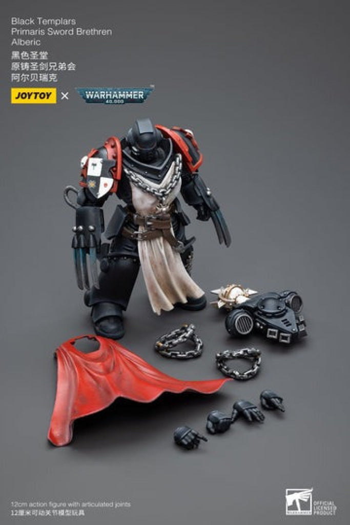 Joytoy Warhammer 40K Black Templars Primaris Sword Brethren Alberic Jt3822 Warhammer