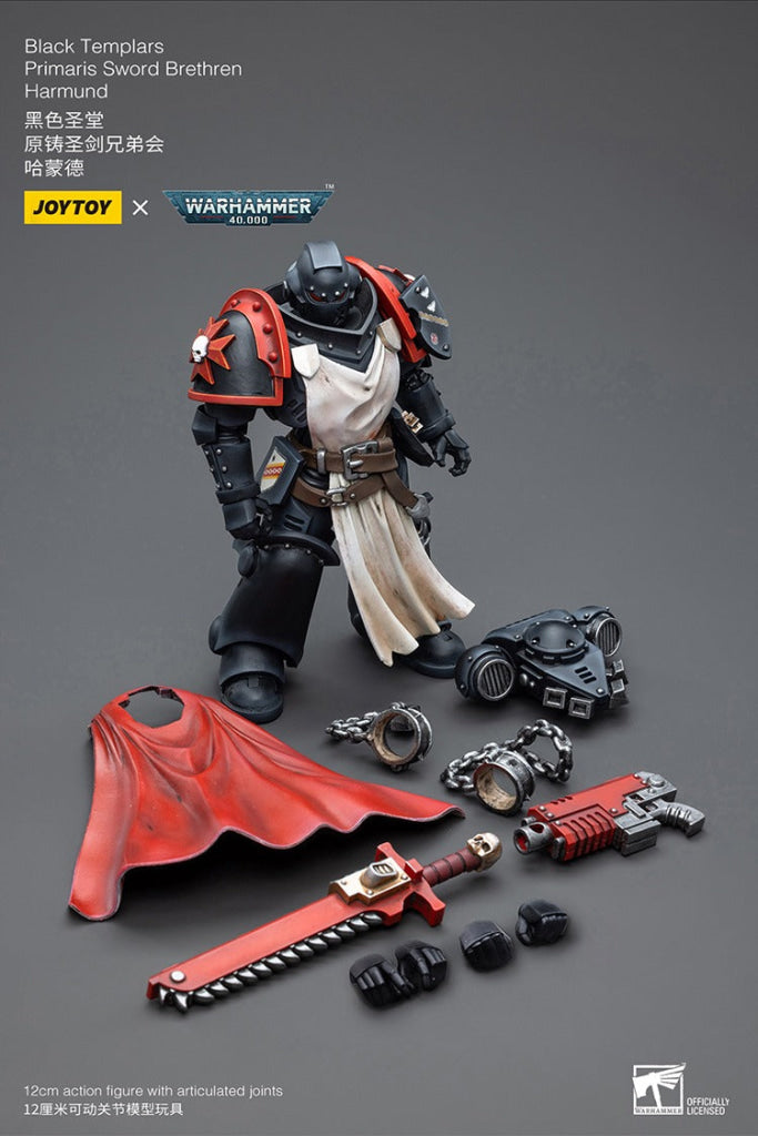 Joytoy Warhammer 40K Black Templars Primaris Sword Brethren Harmund Jt3846 Warhammer