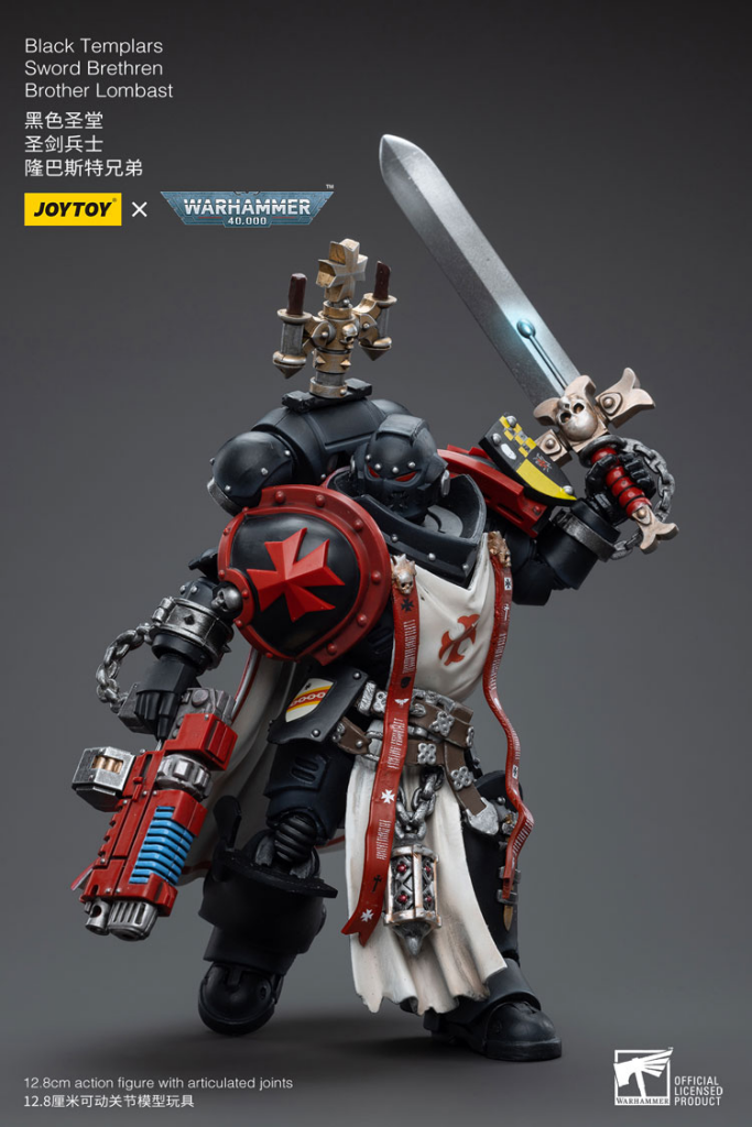 Joytoy Warhammer 40K Black Templars Sword Brethren Brother Lombast - Jt4850 Warhammer