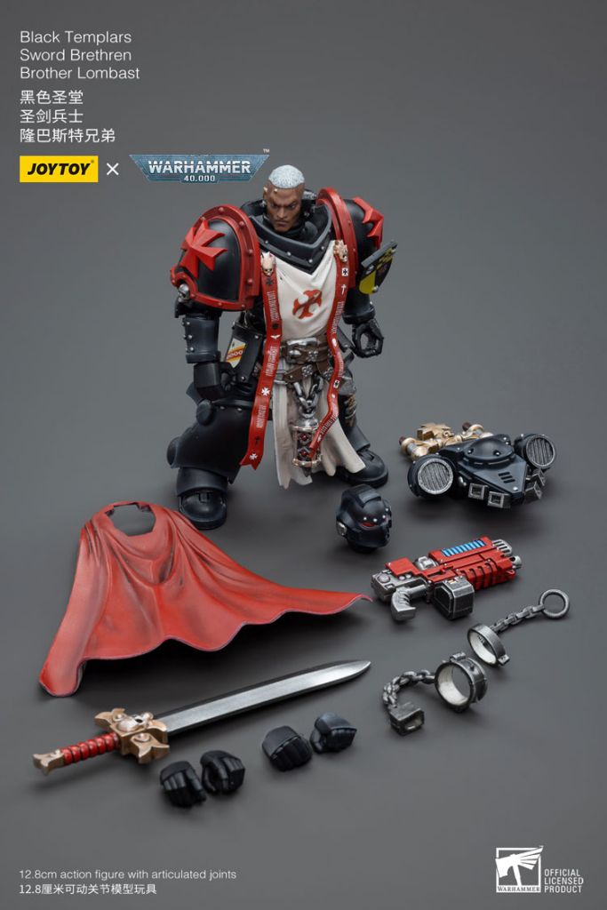 Joytoy Warhammer 40K Black Templars Sword Brethren Brother Lombast - Jt4850 Warhammer