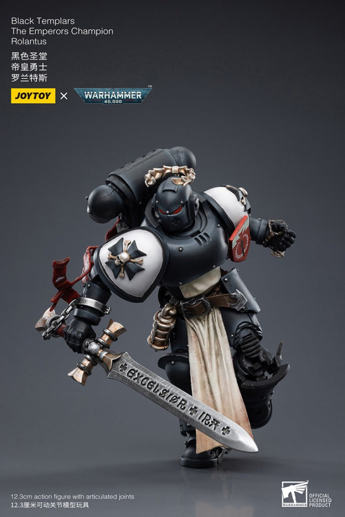 Joytoy Warhammer 40K Black Templars The Emperors Champion Rolantus Jt7585 Warhammer