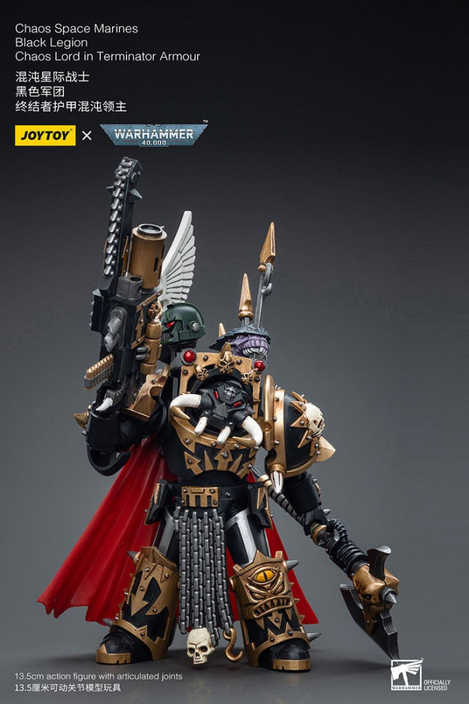 Joytoy Warhammer 40K Chaos Space Marines Black Legion Lord In Terminator Armour Jt6489 Warhammer