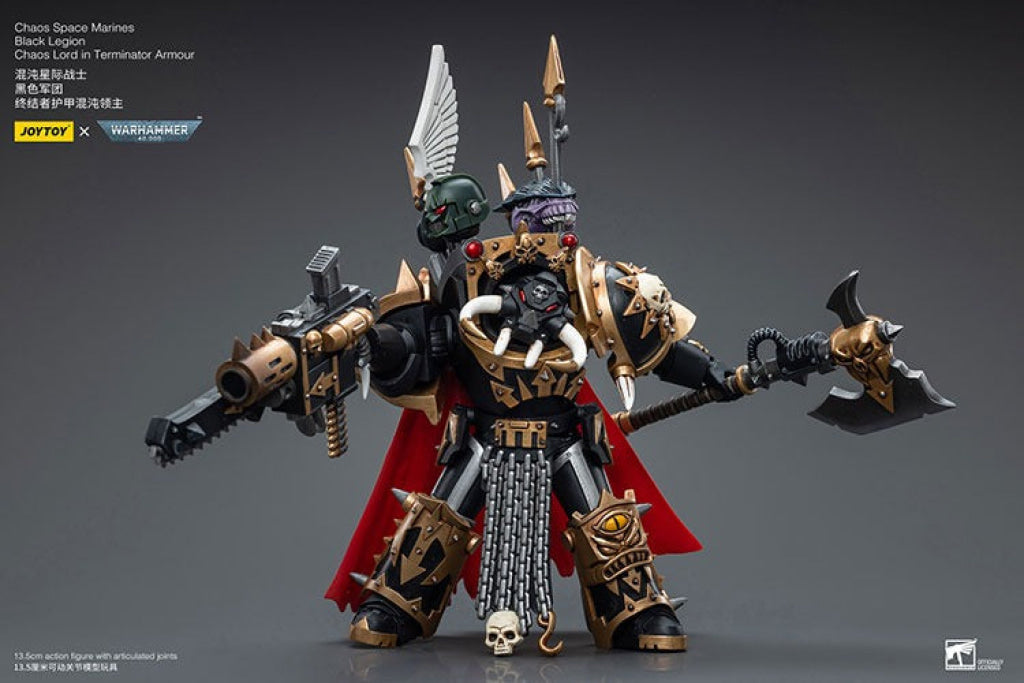 Joytoy Warhammer 40K Chaos Space Marines Black Legion Lord In Terminator Armour Jt6489 Warhammer