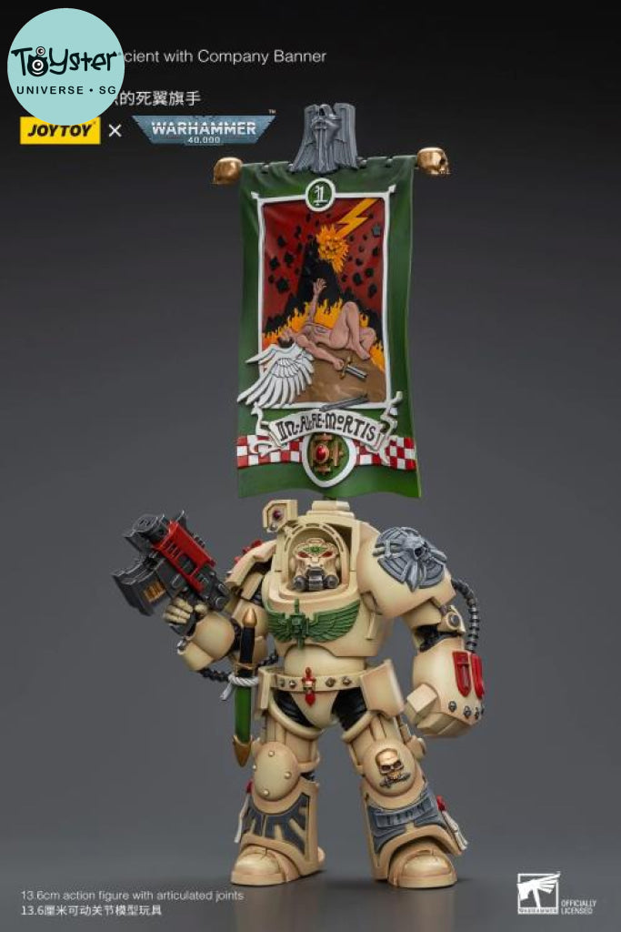 Joytoy Warhammer 40K Dark Angels Deathwing Ancient With Company Banner Jt9176 Warhammer