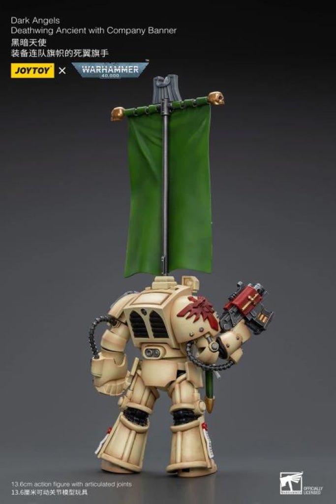 Joytoy Warhammer 40K Dark Angels Deathwing Ancient With Company Banner Jt9176 Warhammer