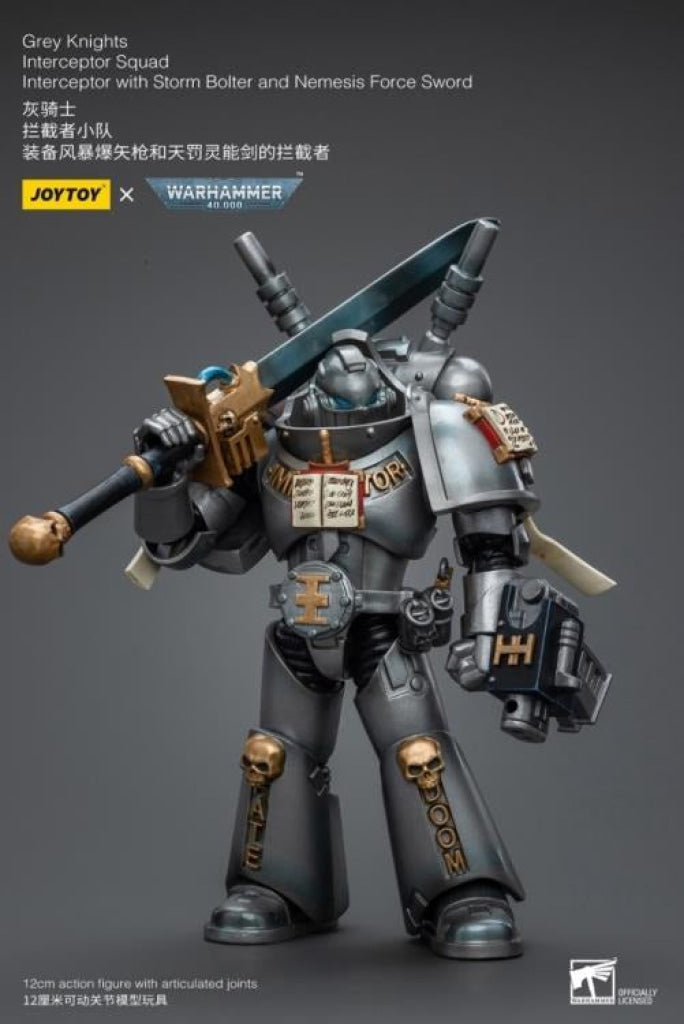 Joytoy Warhammer 40K Grey Knights Interceptor Squad With Storm Bolter And Nemesis Force Sword