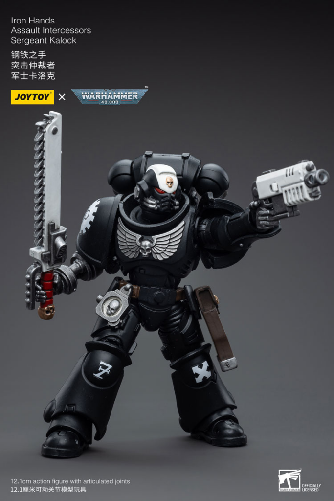 Joytoy Warhammer 40K Iron Hands Assault Intercessors Sergeant Kalock Warhammer