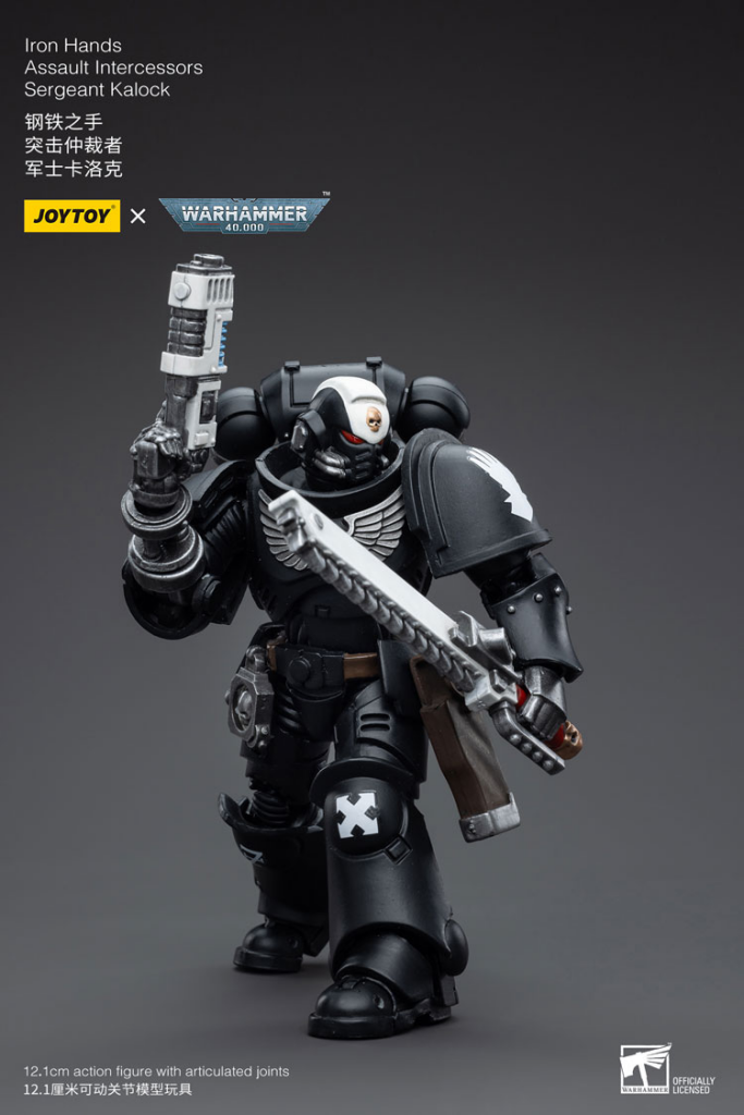 Joytoy Warhammer 40K Iron Hands Assault Intercessors Sergeant Kalock Warhammer
