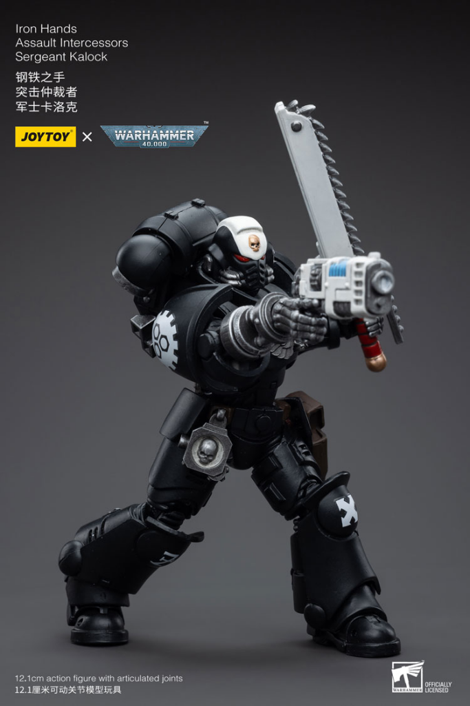 Joytoy Warhammer 40K Iron Hands Assault Intercessors Sergeant Kalock Warhammer