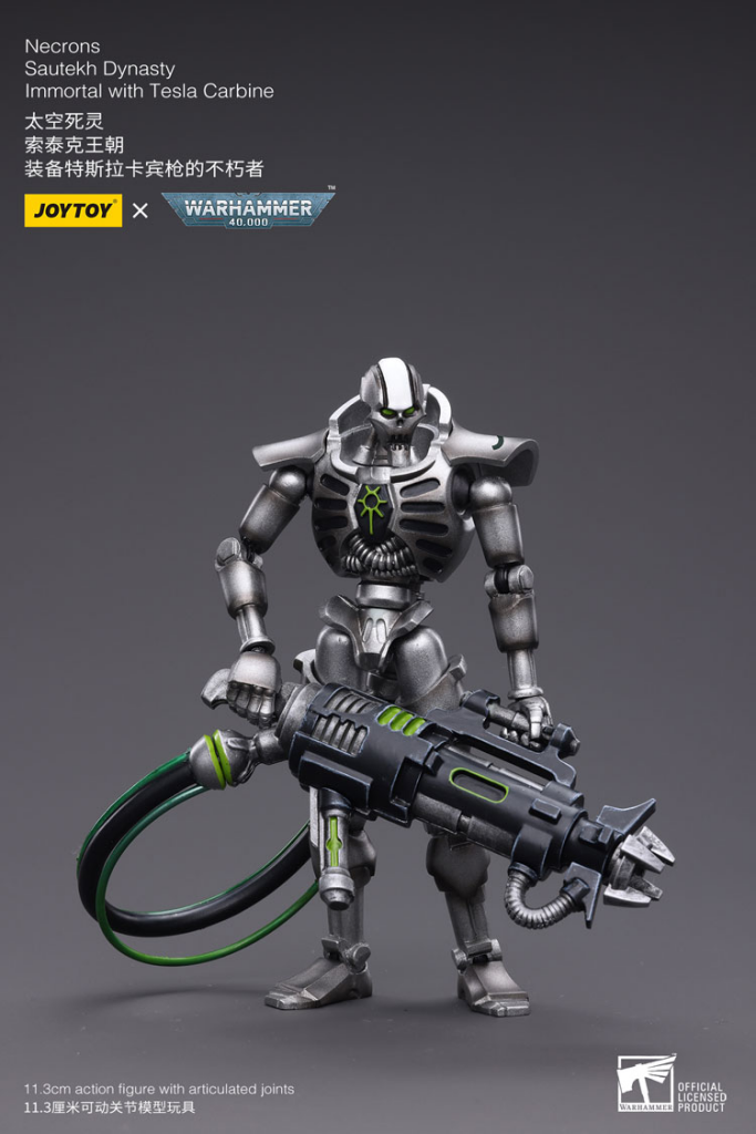 Joytoy Warhammer 40K Necrons Sautekh Dynasty Immortal With Tesla Carbine Warhammer