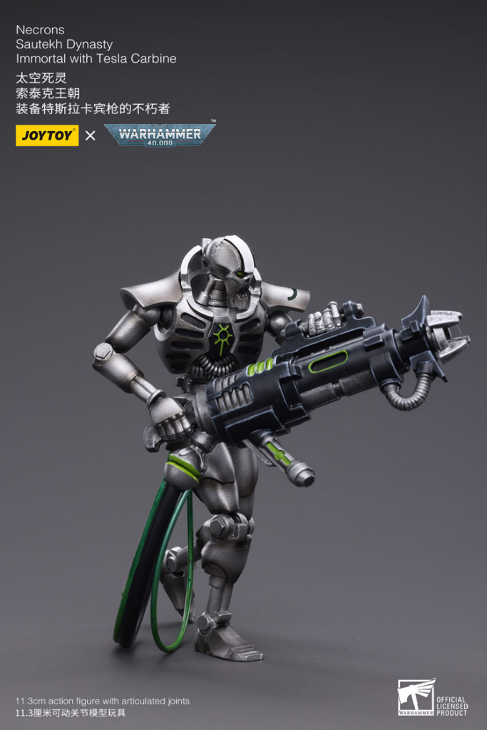 Joytoy Warhammer 40K Necrons Sautekh Dynasty Immortal With Tesla Carbine Warhammer