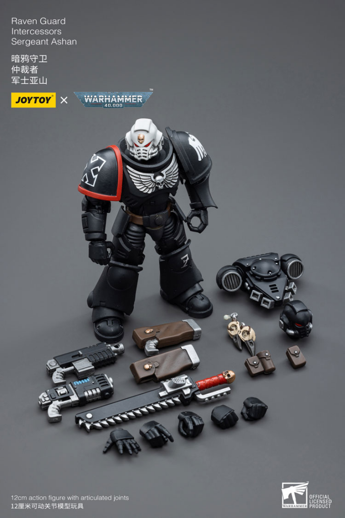 Joytoy Warhammer 40K Raven Guard Intercessors Sergeant Ashan Warhammer