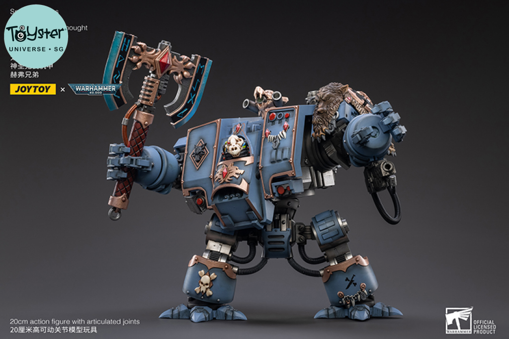 Joytoy Warhammer 40K Space Marines Wolves Venerable Dreadnought Brother Hvor Warhammer