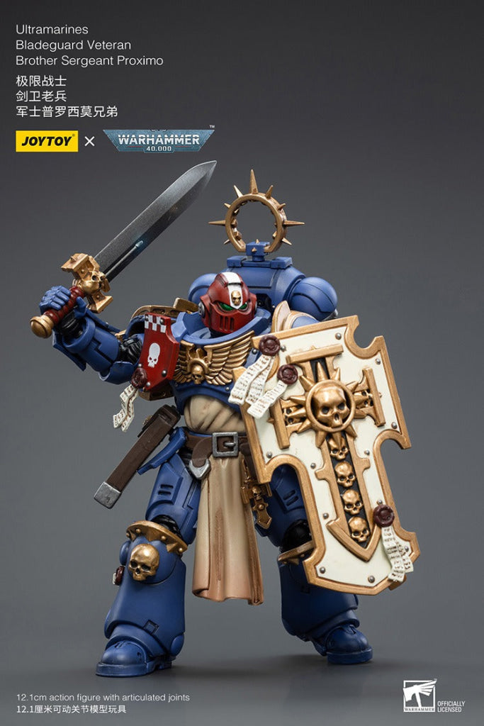 Joytoy Warhammer 40K Ultramarines Bladeguard Veteran Brother Sergeant Proximo Jt2337 Warhammer