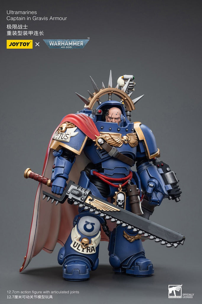 Joytoy Warhammer 40K Ultramarines Captain In Gravis Armour Jt7745 Warhammer