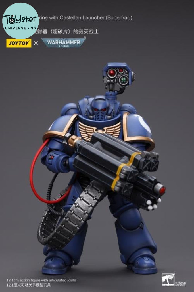 Joytoy Warhammer 40K Ultramarines Desolation Marine With Castellan Launcher (Superfrag) Jt8827
