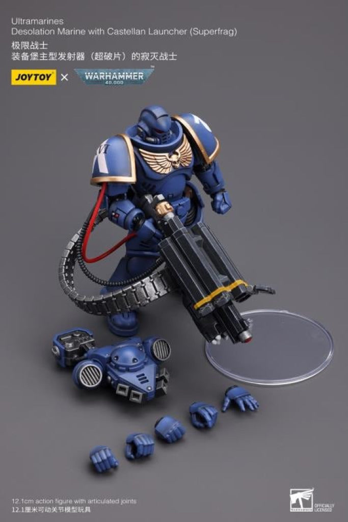 Joytoy Warhammer 40K Ultramarines Desolation Marine With Castellan Launcher (Superfrag) Jt8827