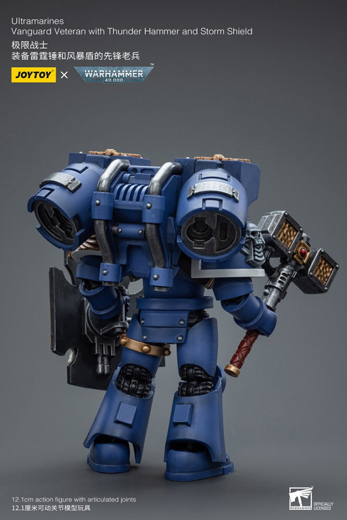 Joytoy Warhammer 40K Ultramarines Vanguard Veteran With Thunder Hammer And Storm Shield Jt8032