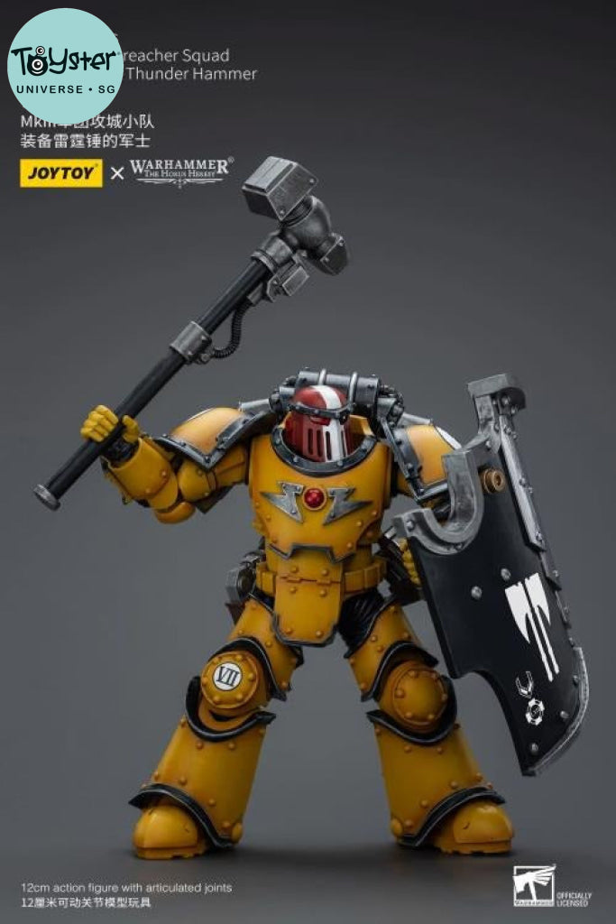Joytoy Warhammer Imperial Fists Legion Mkiii Breacher Squad Sergeant With Thunder Hammer Jt9107
