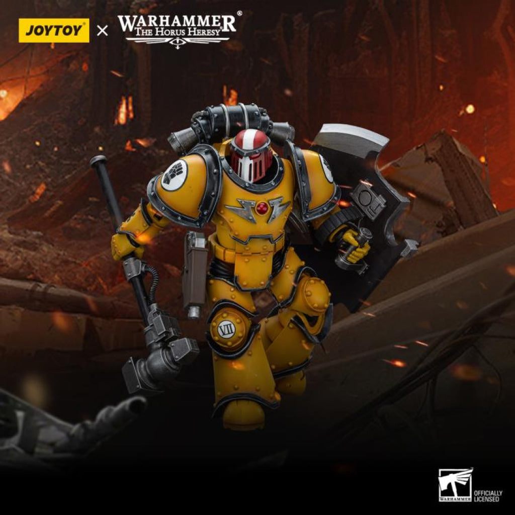 Joytoy Warhammer Imperial Fists Legion Mkiii Breacher Squad Sergeant With Thunder Hammer Jt9107