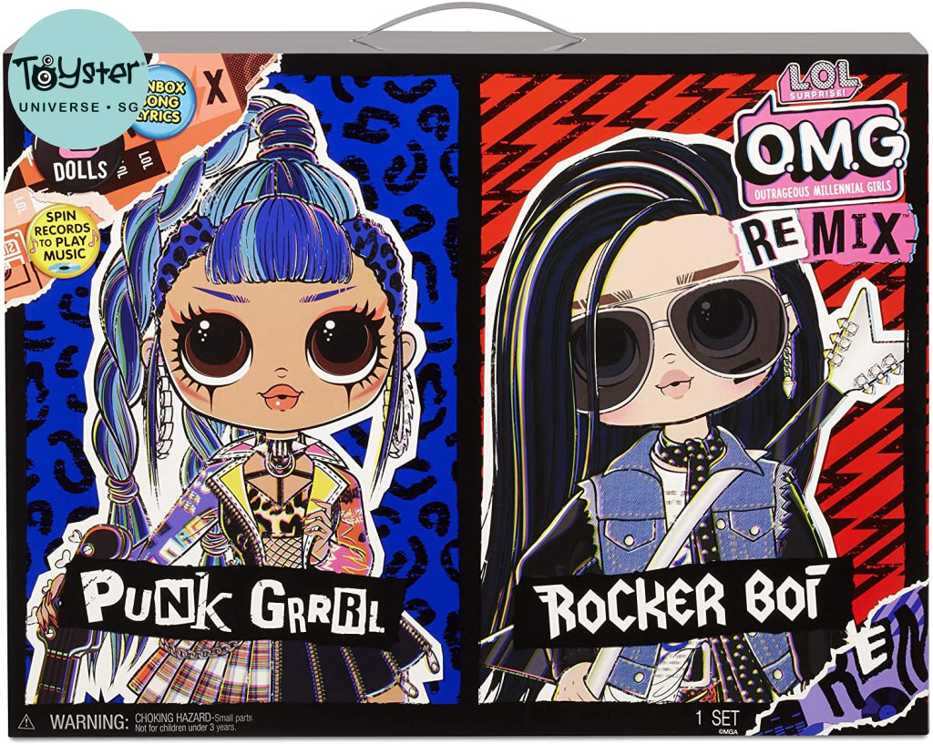 L.o.l. Surprise! O.m.g. Remix Rocker Boi And Punk Grrrl 2 Pack