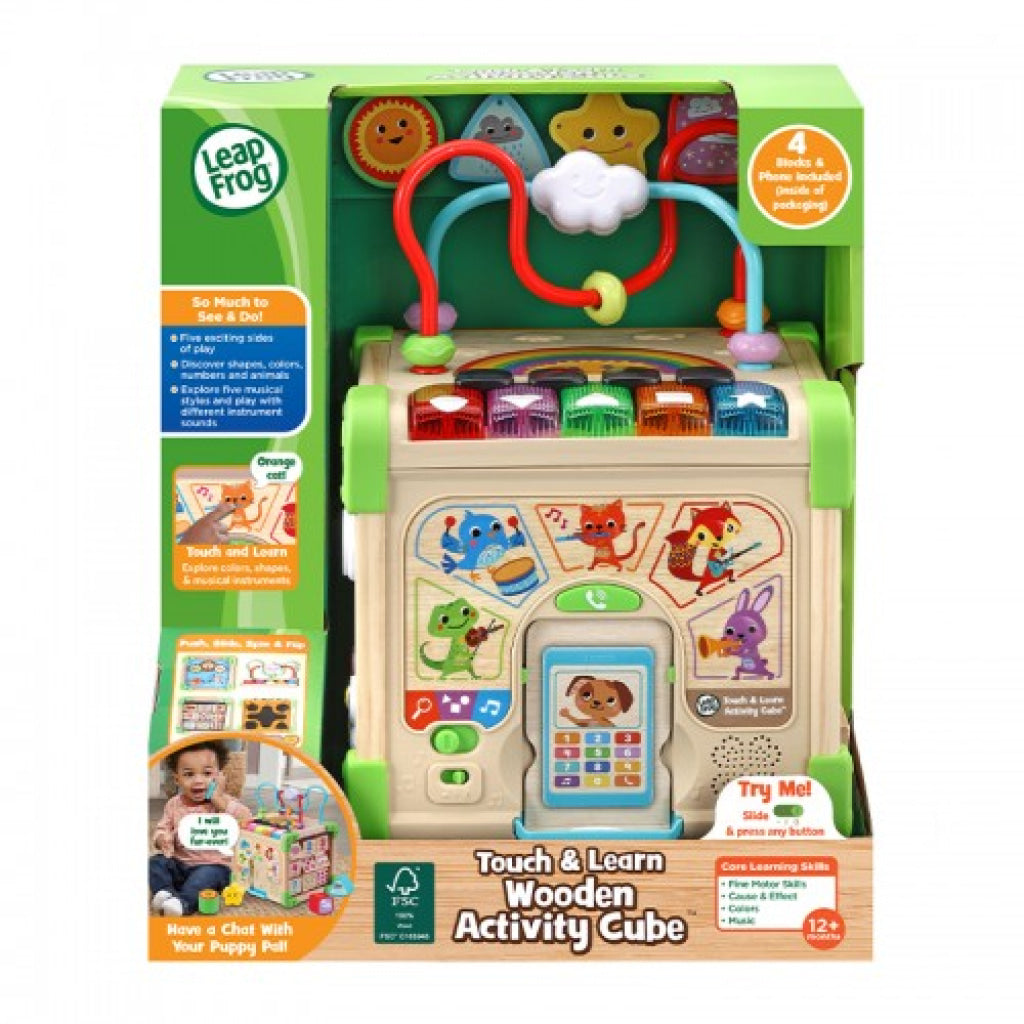 LeapFrog Touch and Learn Wooden Activity Cube - LeapFrog