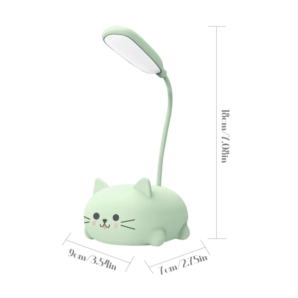 Led Desk Lamp For Kids Bedroom Cute Cat Usb Rechargeable