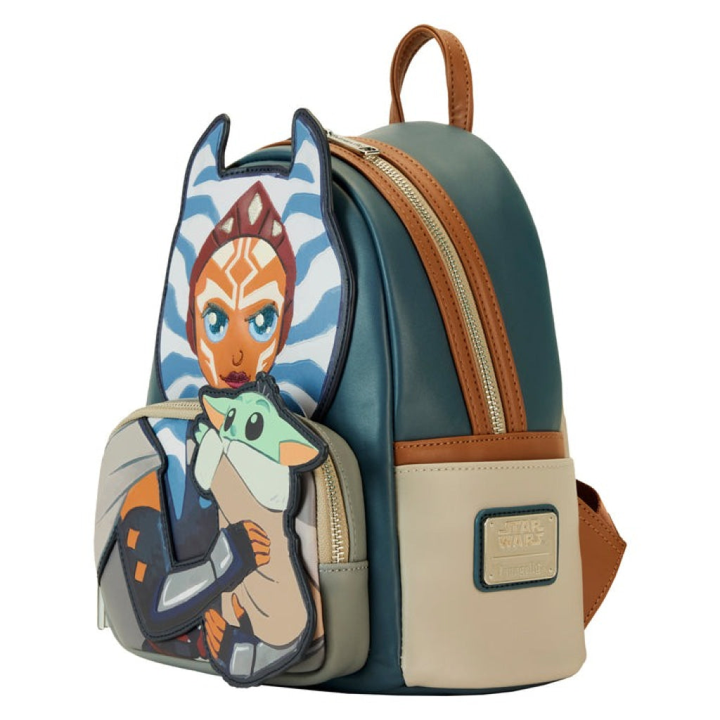 Loungefly Mandalorian Ahsoka Holding Grogu Mini Backpack - Loungefly