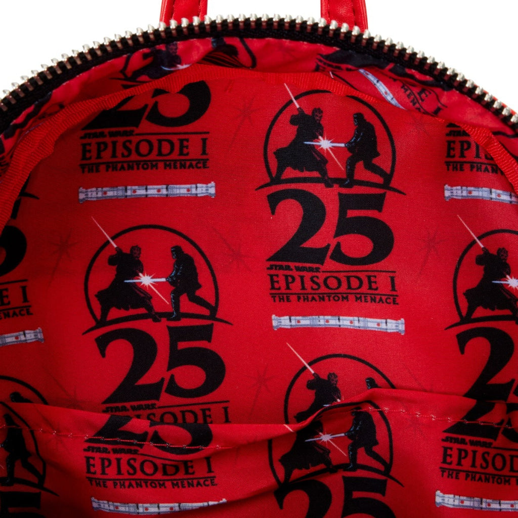 Loungefly Star Wars Phantom Menace 25TH Darth Maul Detachable Hood Cosplay Mini Backpack - Loungefly