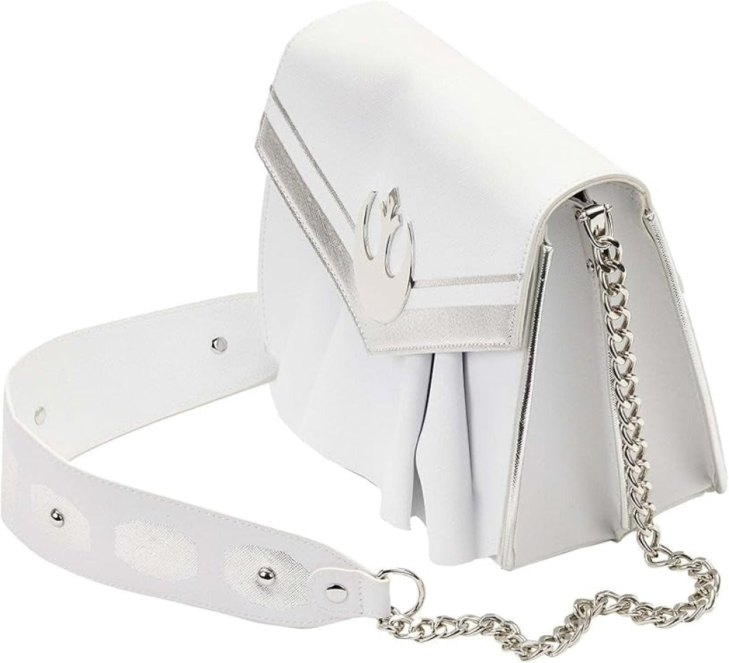Loungefly Star Wars Princess Leia White Cosplay Chain Strap Crossbody Bag - Loungefly