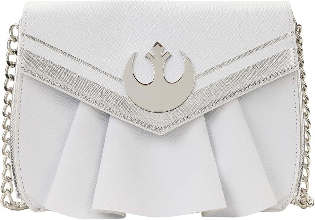 Loungefly Star Wars Princess Leia White Cosplay Chain Strap Crossbody Bag - Loungefly