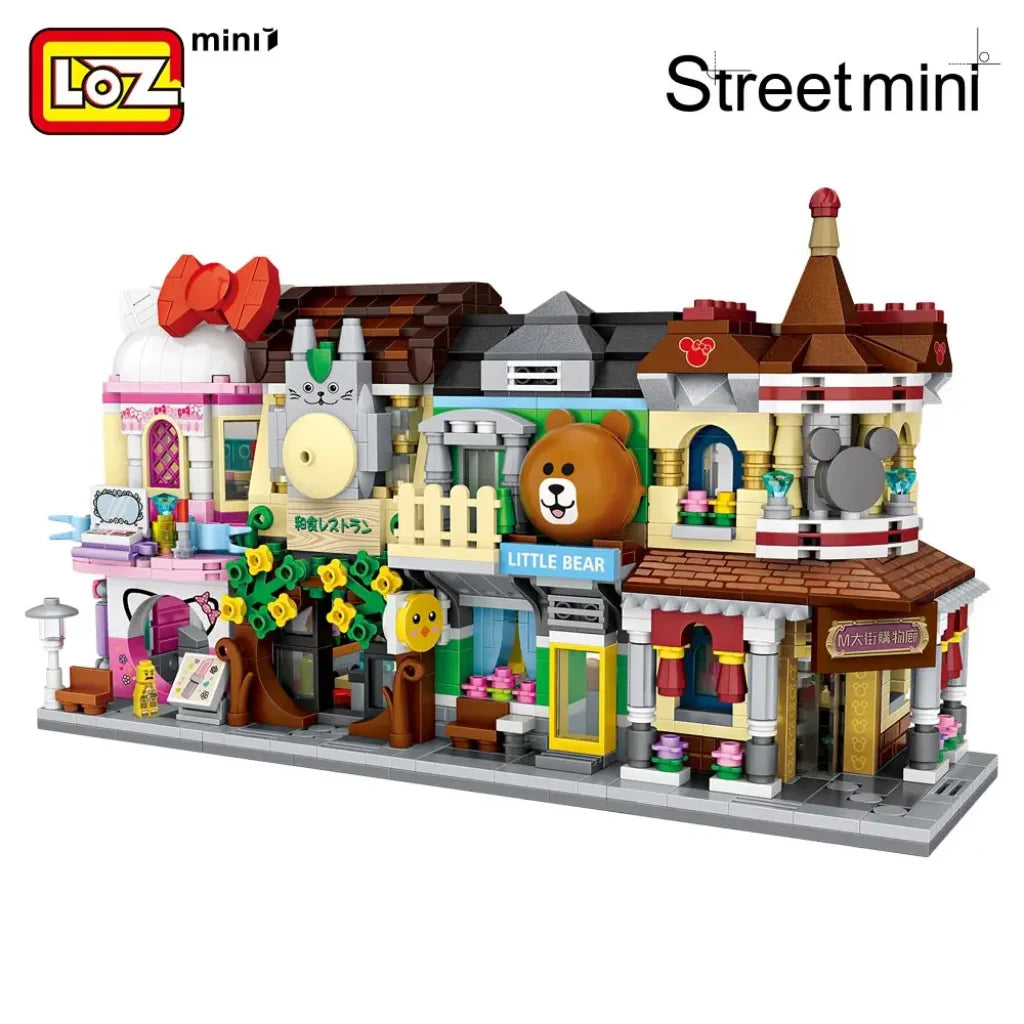 Loz Mini Block Street City 3D Building Blocks House Cartoon Shop
