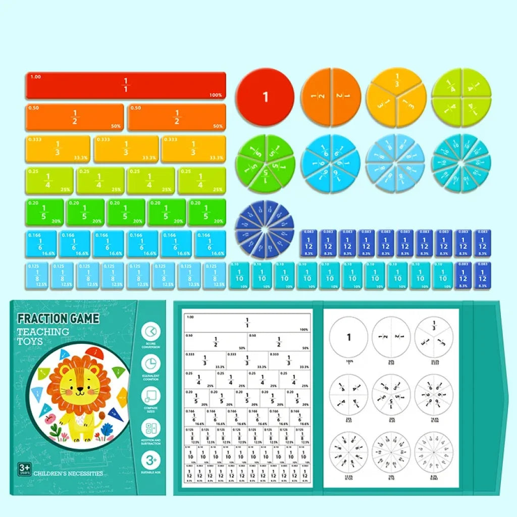 Magnetic Fraction Game - one sets